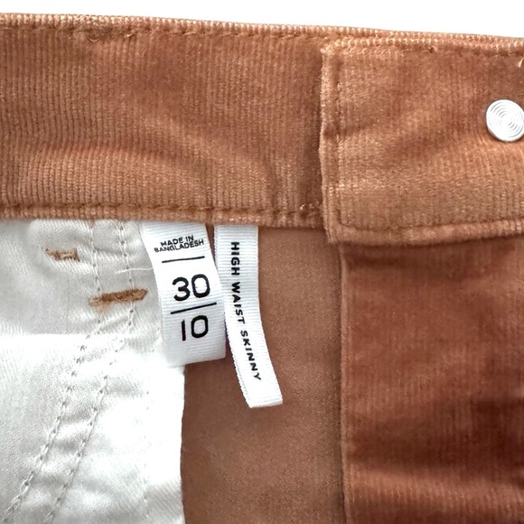 LOFT Size 30/10 Nutmeg High Waist Skinny Corduroy Jeans Cotton-Modal-Spandex - Picture 7 of 8